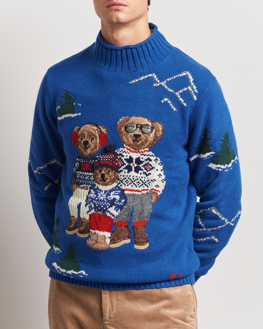 Herre | Gensere | Polo Ralph Lauren | Family Bear Knitted Polo Heritage Royal