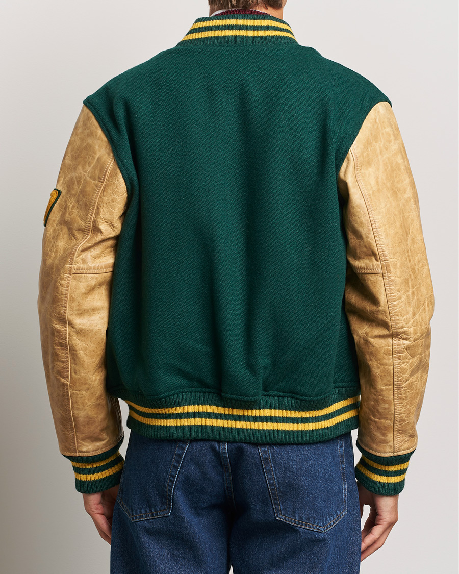 Herre | Jakker | Polo Ralph Lauren | Varsity Leather Bomber Moss Agate