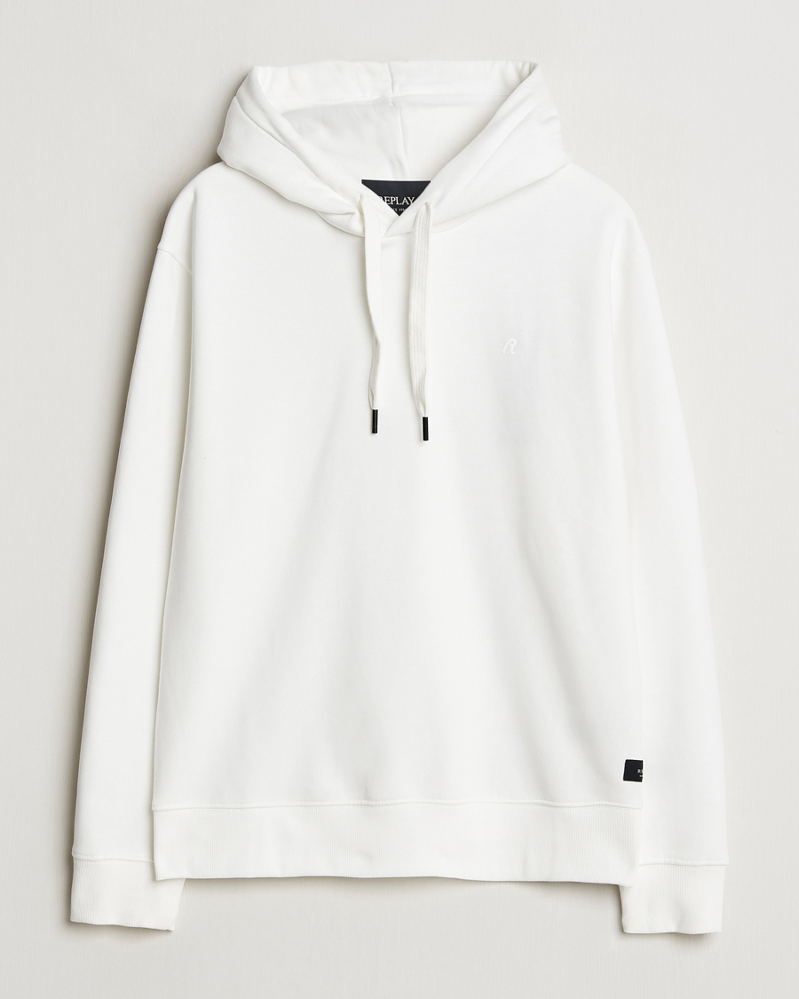 Herre | Gensere | Replay | Tonal Logo Hoodie Off White
