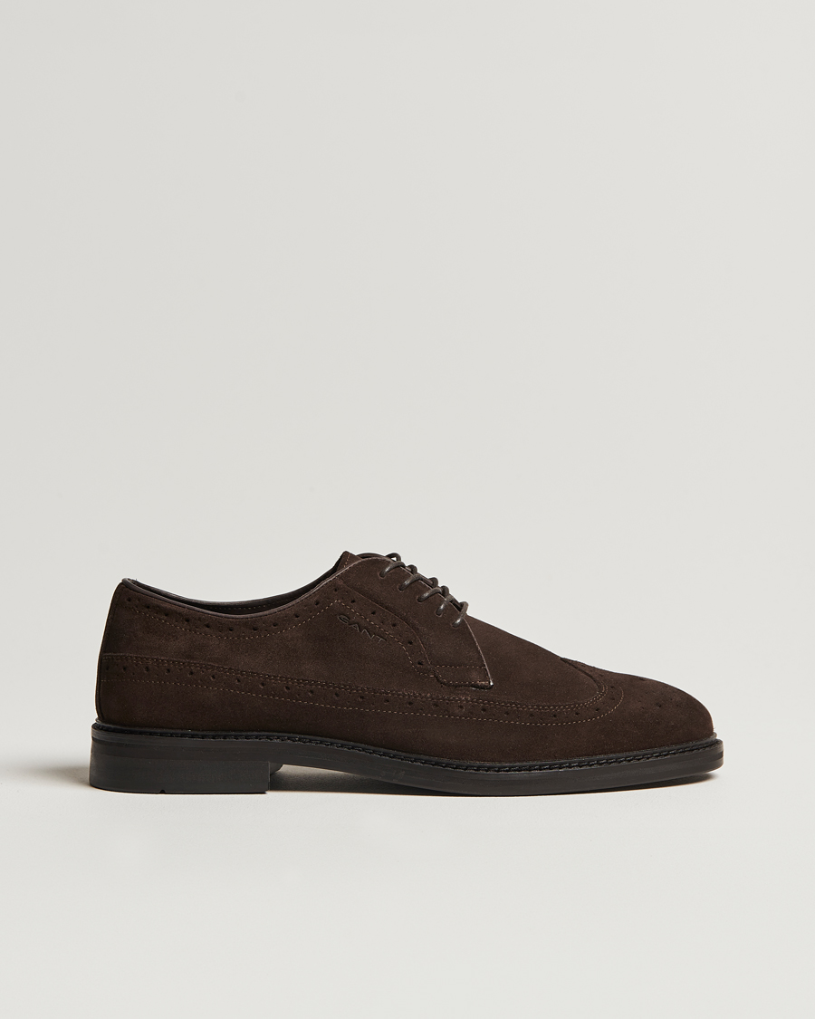 Herre | GANT Bidford Suede Brogues Ebony Brown | GANT | Bidford Suede Brogues Ebony Brown