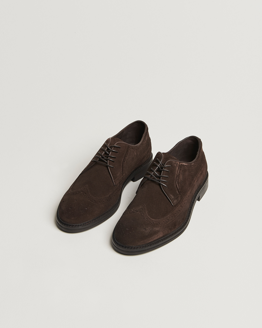 Herre | GANT Bidford Suede Brogues Ebony Brown | GANT | Bidford Suede Brogues Ebony Brown