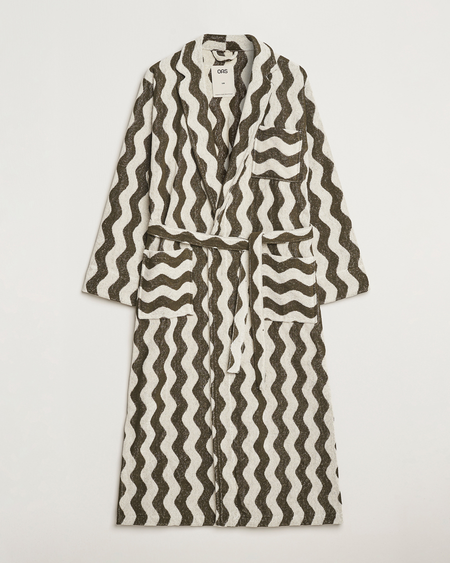 Herre | OAS Forest Waver Long Robe Green/White | OAS | Forest Waver Long Robe Green/White