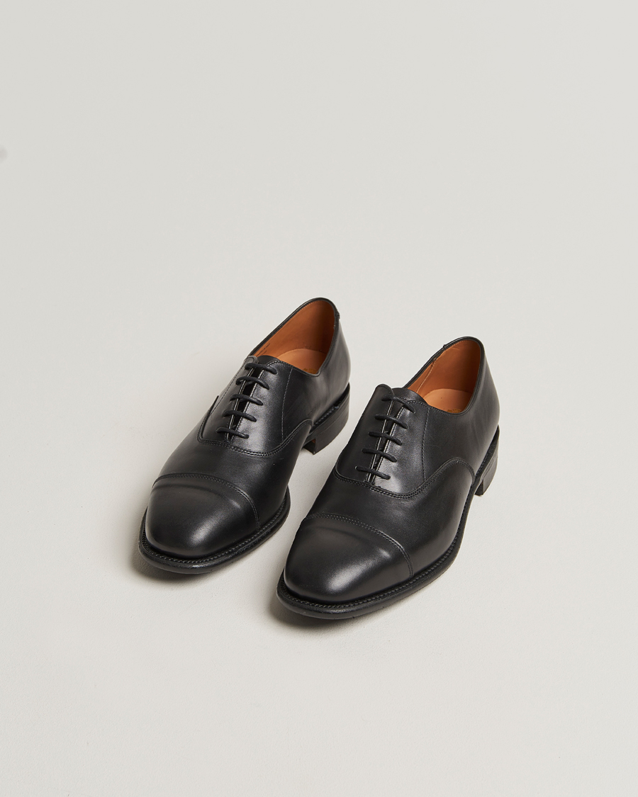 Herre | Håndlagde sko | Sanders | Vardy Calf Cap Oxford Black