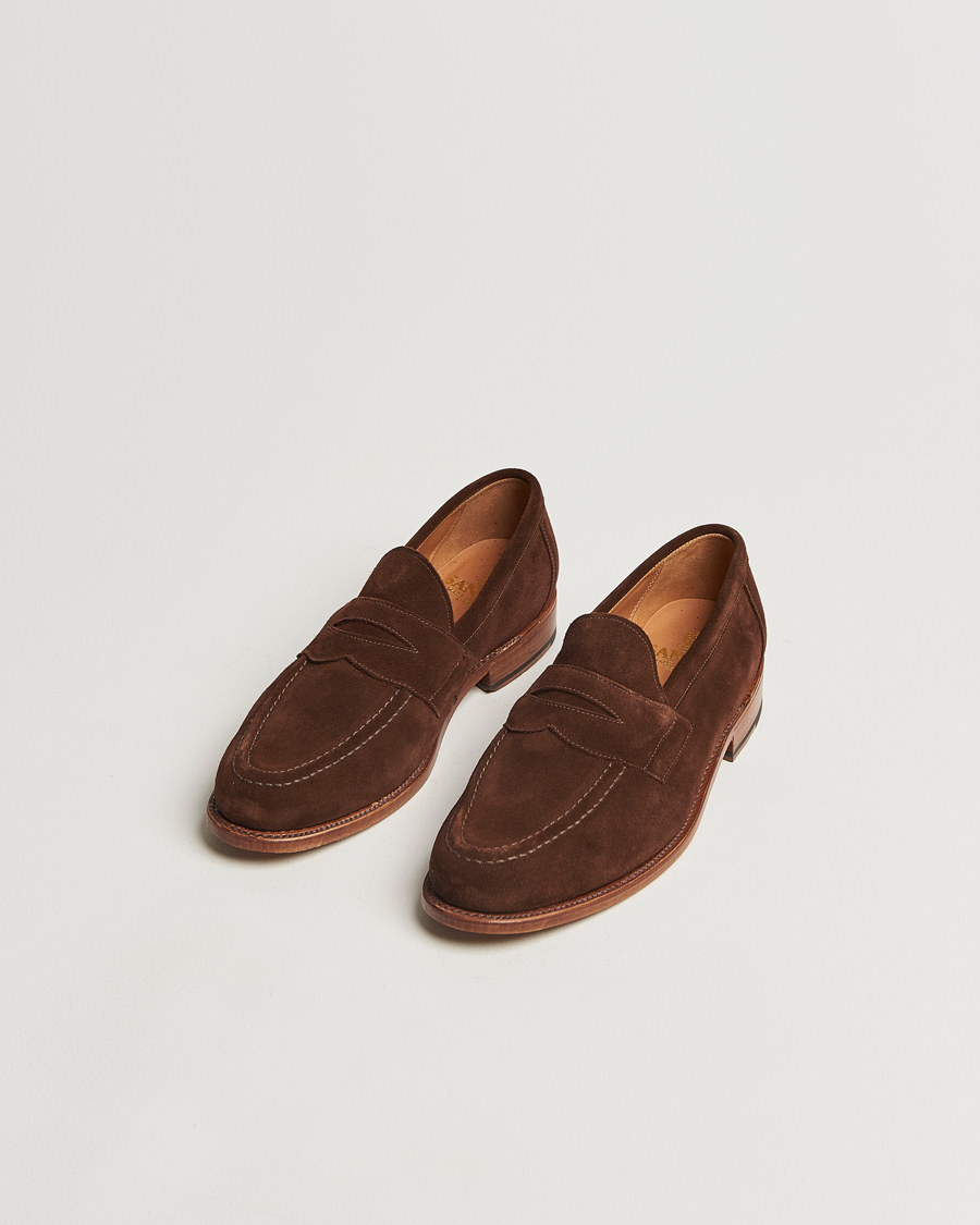 Herre | Loafers | Sanders | Aldwych Suede Penny Loafer Polo Snuff