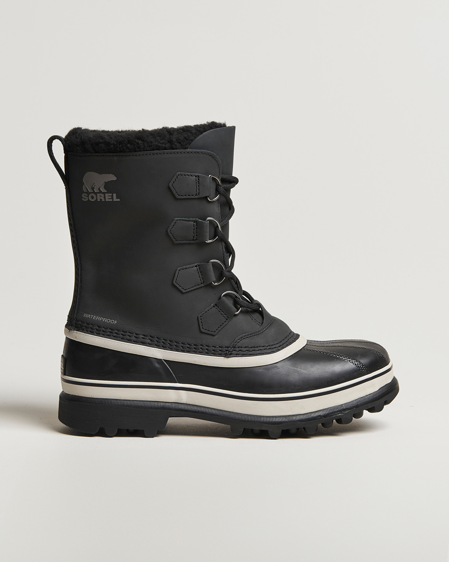 Herre | Støvler | Sorel | Caribou WP Felt Lined Leather Boots Black