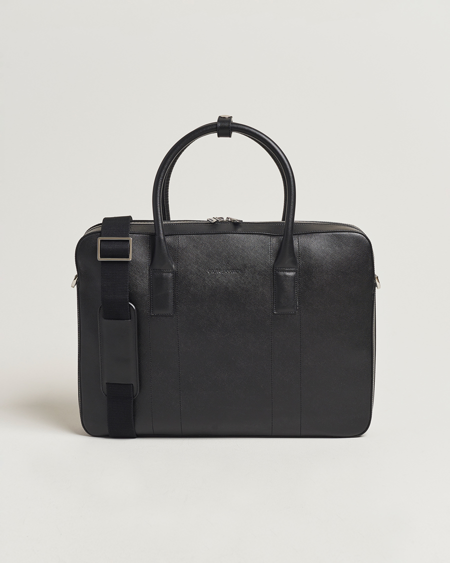 Herre | Vesker | Oscar Jacobson | Leather Briefcase Black