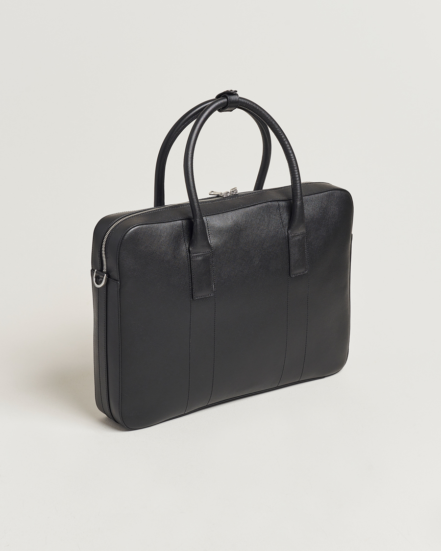 Herre | Vesker | Oscar Jacobson | Leather Briefcase Black