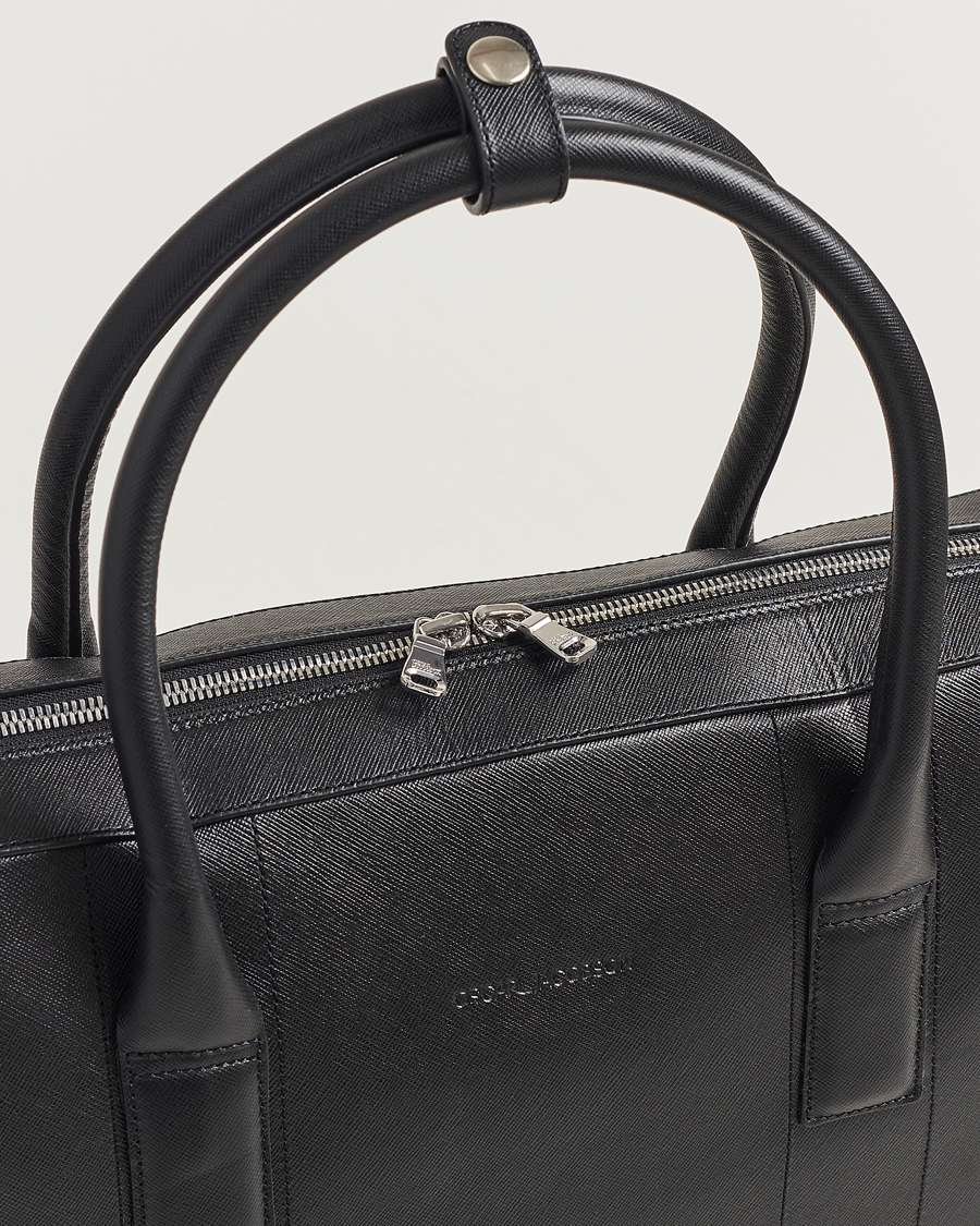 Herre | Vesker | Oscar Jacobson | Leather Briefcase Black