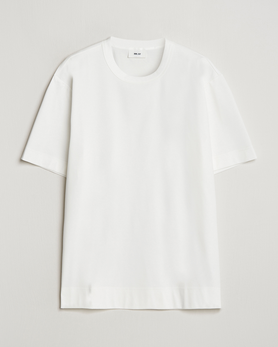 Herre | T-Shirts | NN07 | Pedro Mercerized Crew Neck T-Shirt Cream