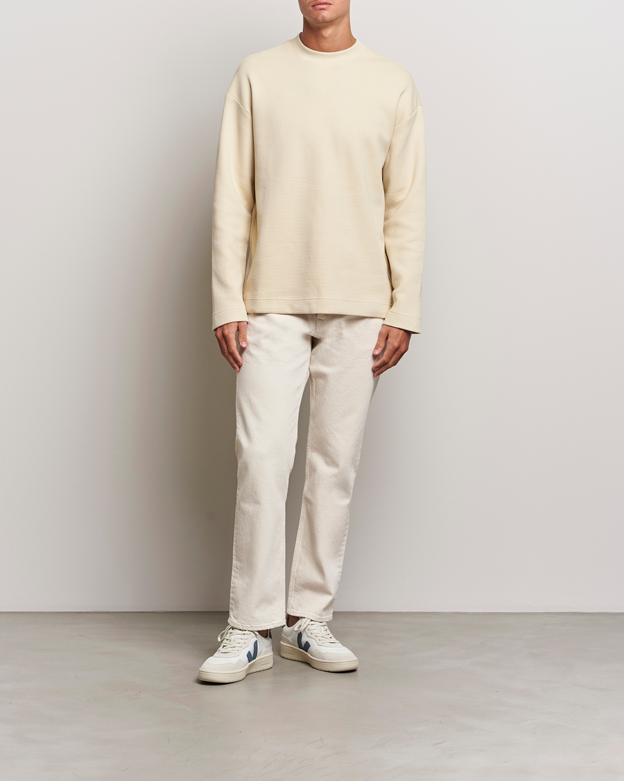 Herre | T-Shirts | NN07 | Benja Long Sleeve T-Shirt Ecru