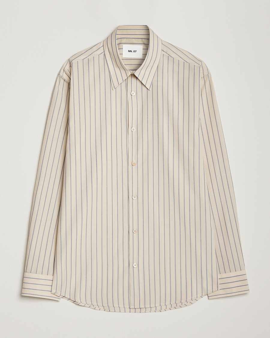 Herre | Skjorter | NN07 | Quinsy Striped Shirt Khaki