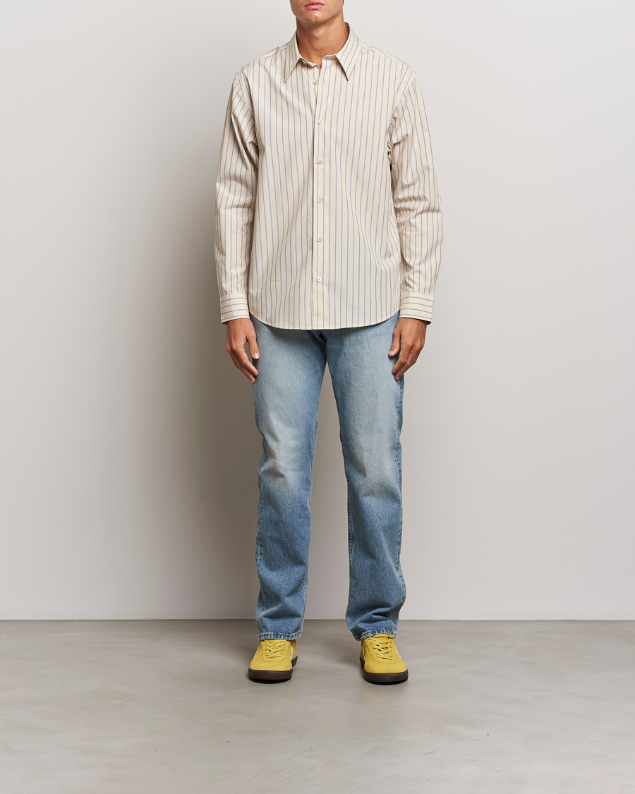 Herre | Skjorter | NN07 | Quinsy Striped Shirt Khaki