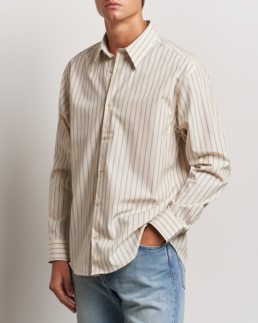 Herre | Skjorter | NN07 | Quinsy Striped Shirt Khaki