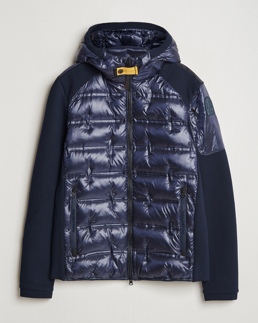 Herre | Jakker | Parajumpers | Gyles Piquet Puffer Hybrid Jacket Blue Navy