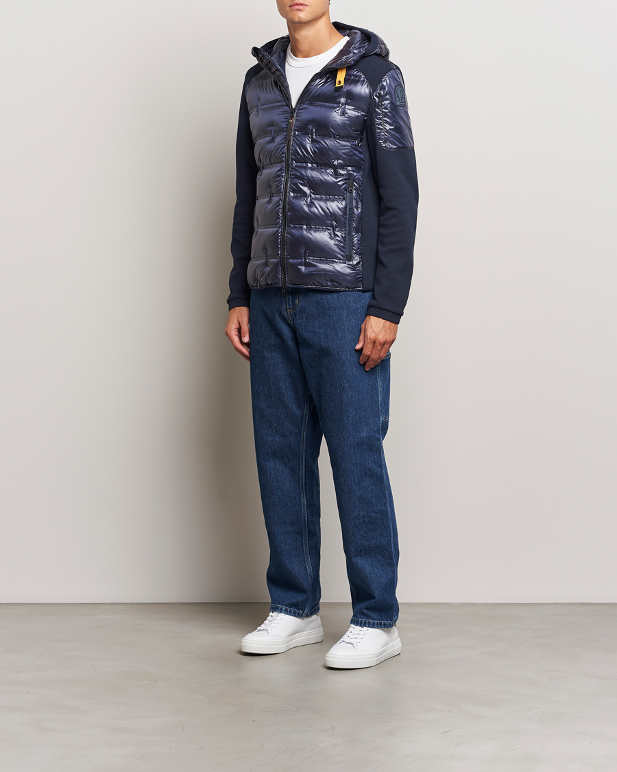 Herre | Jakker | Parajumpers | Gyles Piquet Puffer Hybrid Jacket Blue Navy