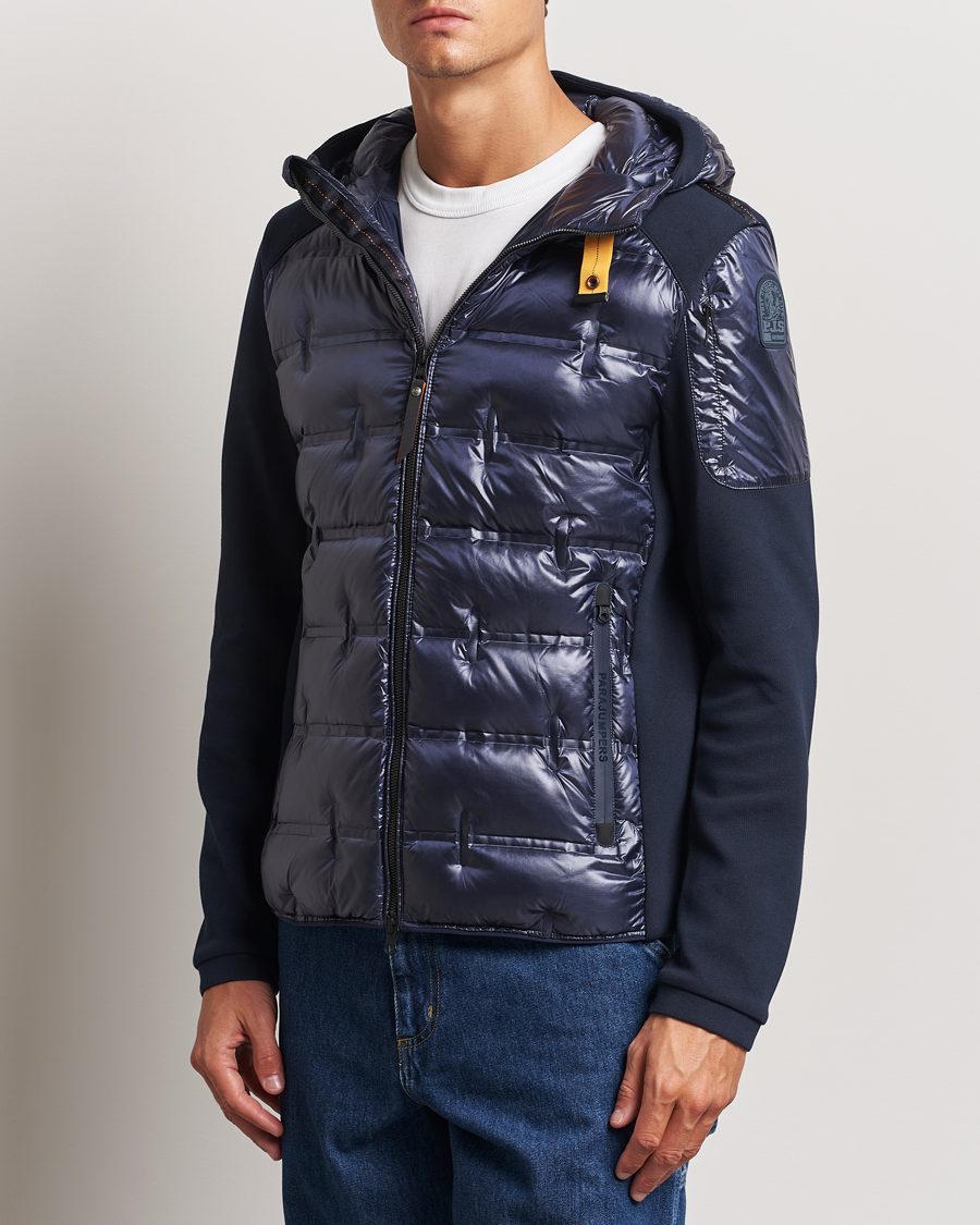Herre | Jakker | Parajumpers | Gyles Piquet Puffer Hybrid Jacket Blue Navy