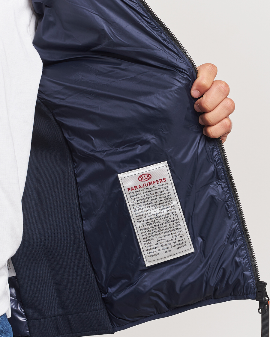 Herre | Jakker | Parajumpers | Gyles Piquet Puffer Hybrid Jacket Blue Navy