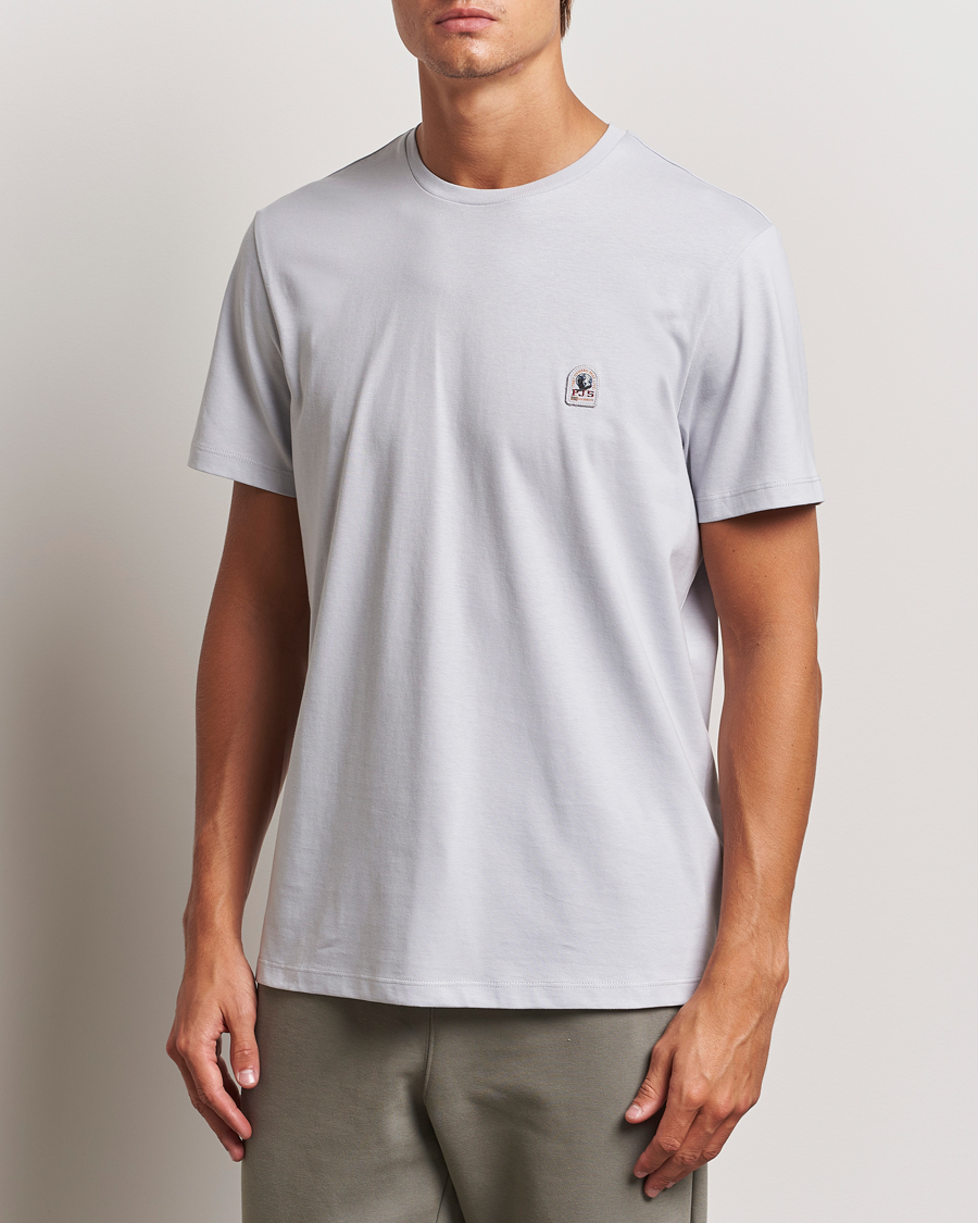 Herre | T-Shirts | Parajumpers | Basic Patch T-Shirt Lunar Rock