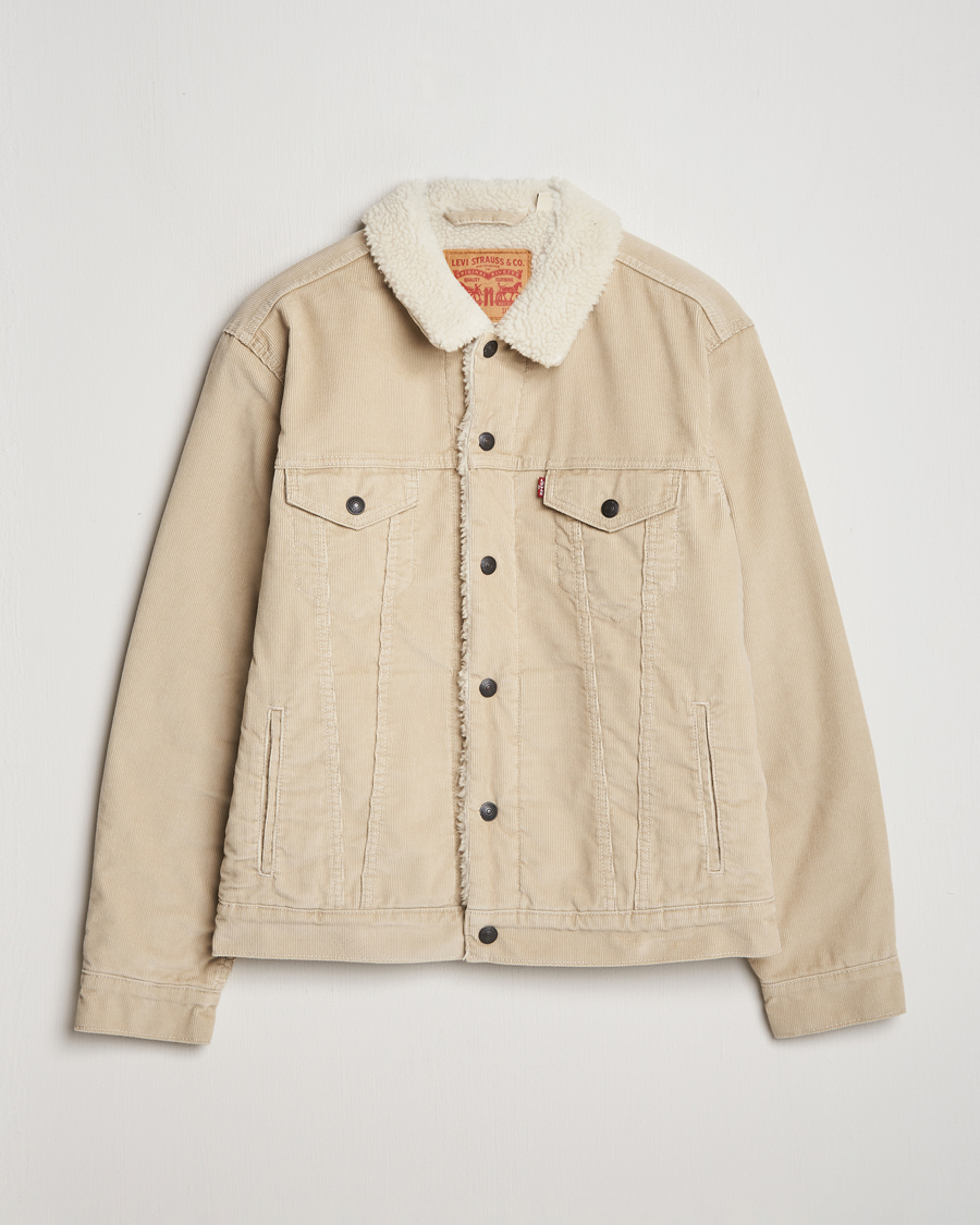 Herre | Jakker | Levi's | Type III Sherpa Trucker Fields Of Rye Cord