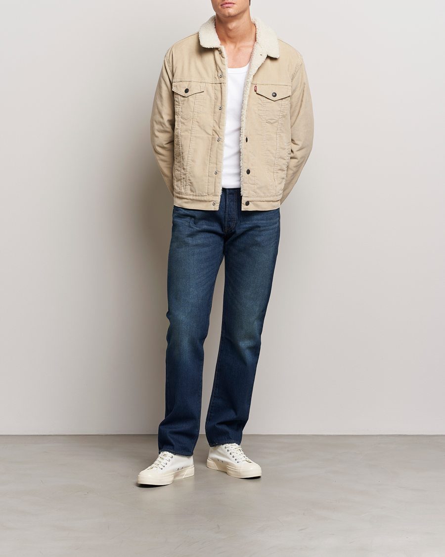 Herre | Jakker | Levi's | Type III Sherpa Trucker Fields Of Rye Cord