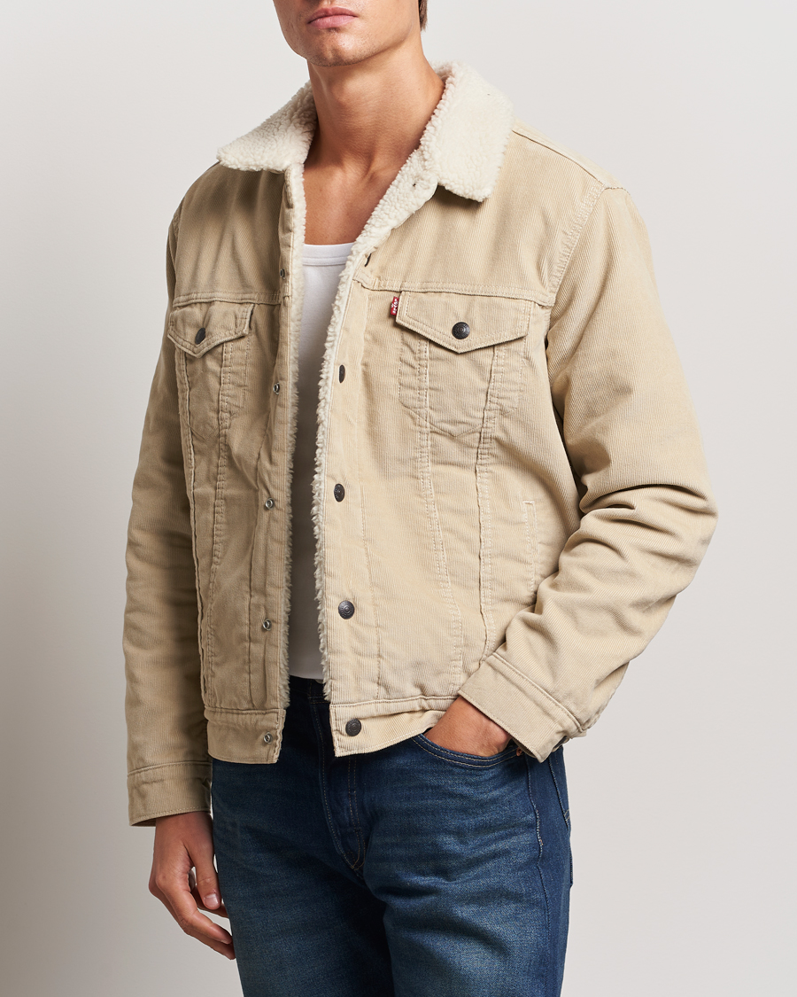 Herre | Jakker | Levi's | Type III Sherpa Trucker Fields Of Rye Cord