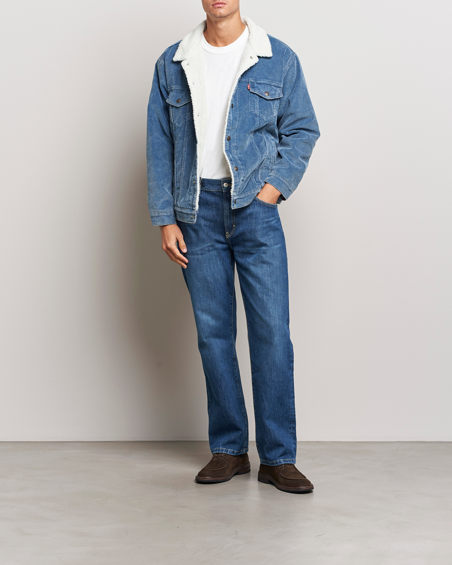 Herre | Jakker | Levi's | Relaxed Fit Sherpa Trucker Blue Spring