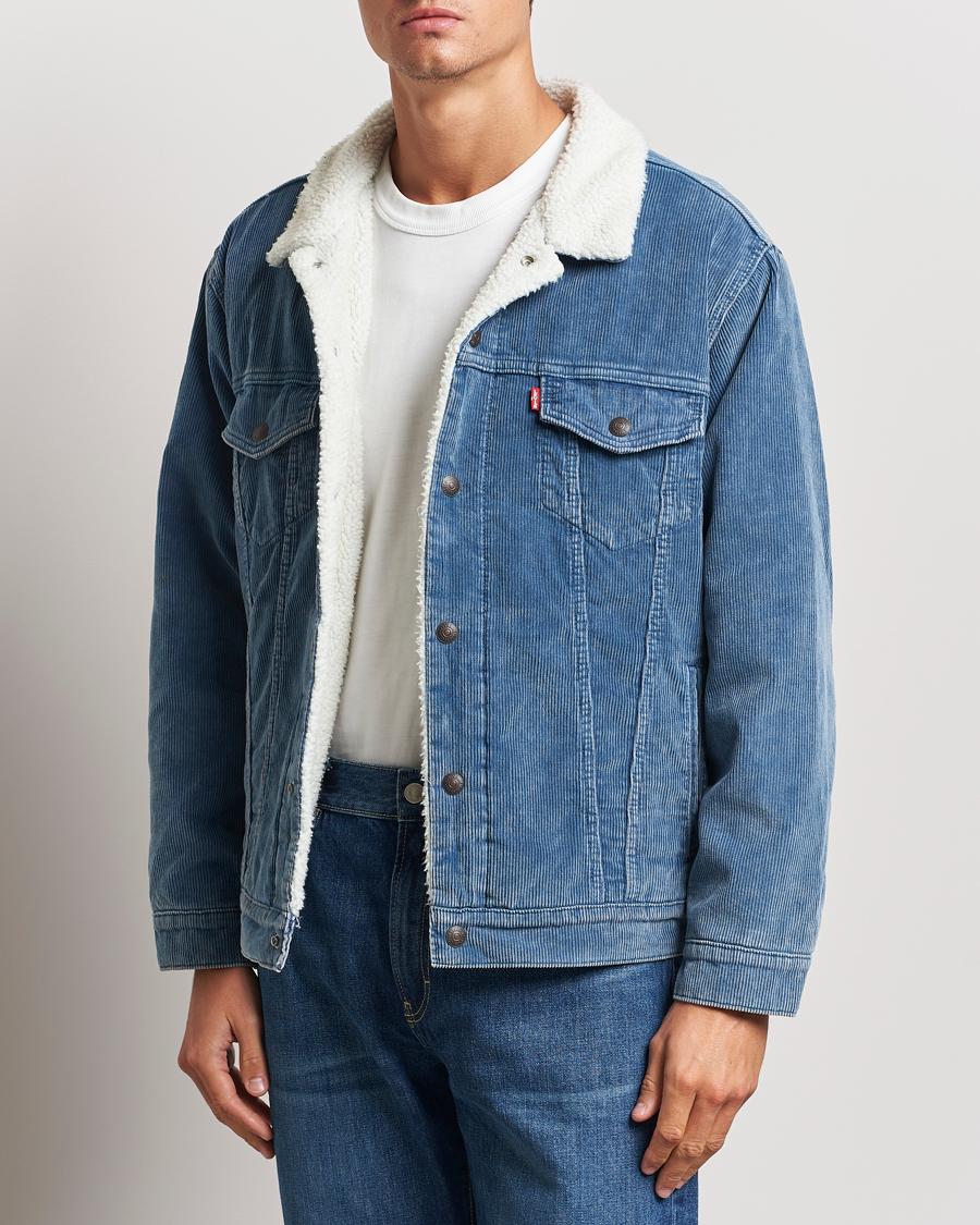 Herre | Jakker | Levi's | Relaxed Fit Sherpa Trucker Blue Spring