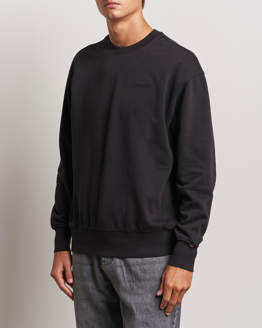 Herre | Gensere | Levi's | Garment Dyed Authentic Crew Neck Sweatshirt Black