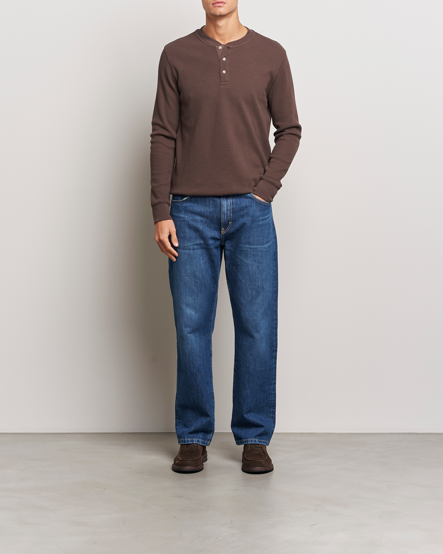 Herre | Gensere | Levi's | Thermal Henley Chocolate Brown
