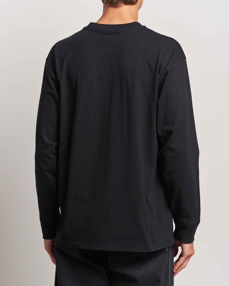 Herre | T-Shirts | Carhartt WIP | American Script Long Sleeve T-Shirt Black