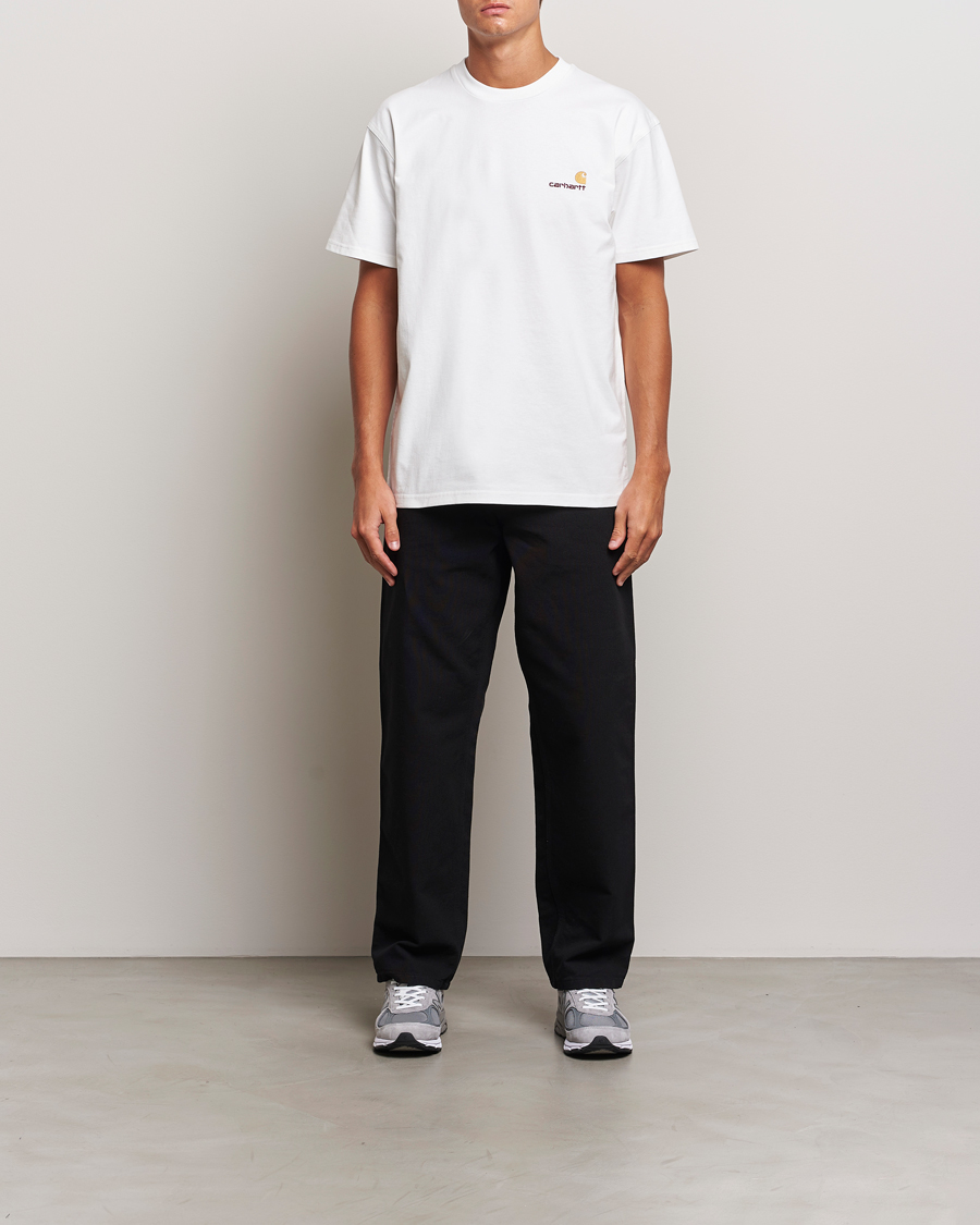 Herre | T-Shirts | Carhartt WIP | American Script Short Sleeve T-Shirt White