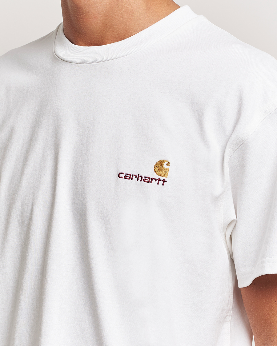 Herre | T-Shirts | Carhartt WIP | American Script Short Sleeve T-Shirt White