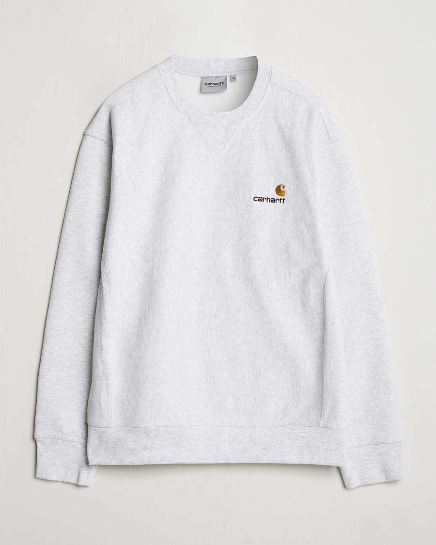 Herre | Gensere | Carhartt WIP | American Script Sweatshirt Ash Heather