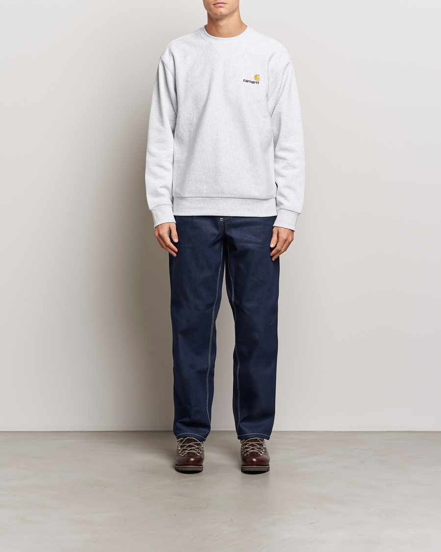Herre | Gensere | Carhartt WIP | American Script Sweatshirt Ash Heather