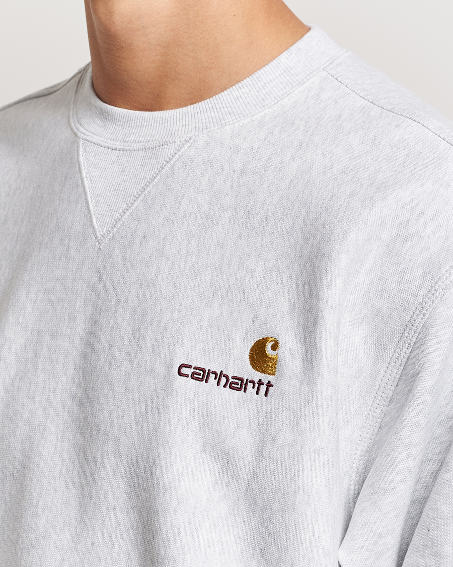 Herre | Gensere | Carhartt WIP | American Script Sweatshirt Ash Heather