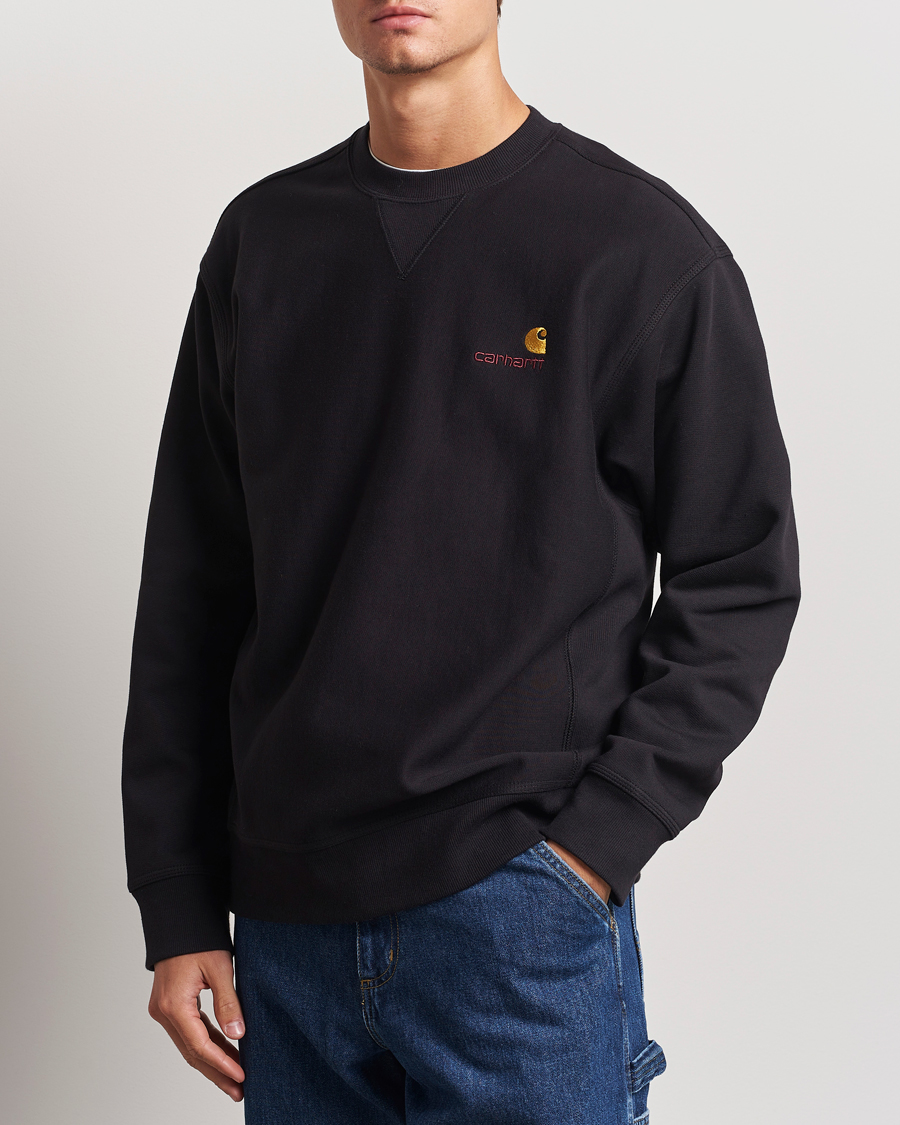 Herre | Gensere | Carhartt WIP | American Script Sweatshirt Black