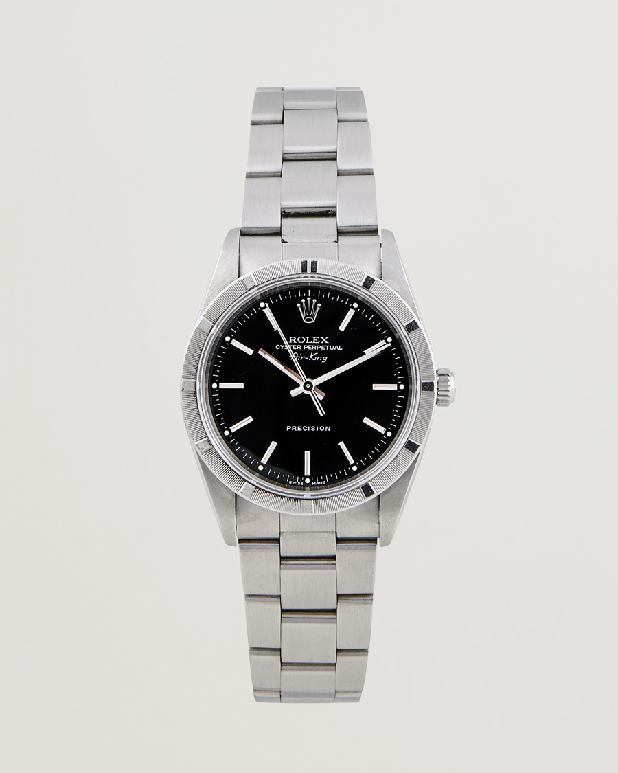 Herre | Rolex Pre-Owned Air King 14010M Oyster Perpetual Steel Black | Rolex Pre-Owned | Air King 14010M Oyster Perpetual Steel Black