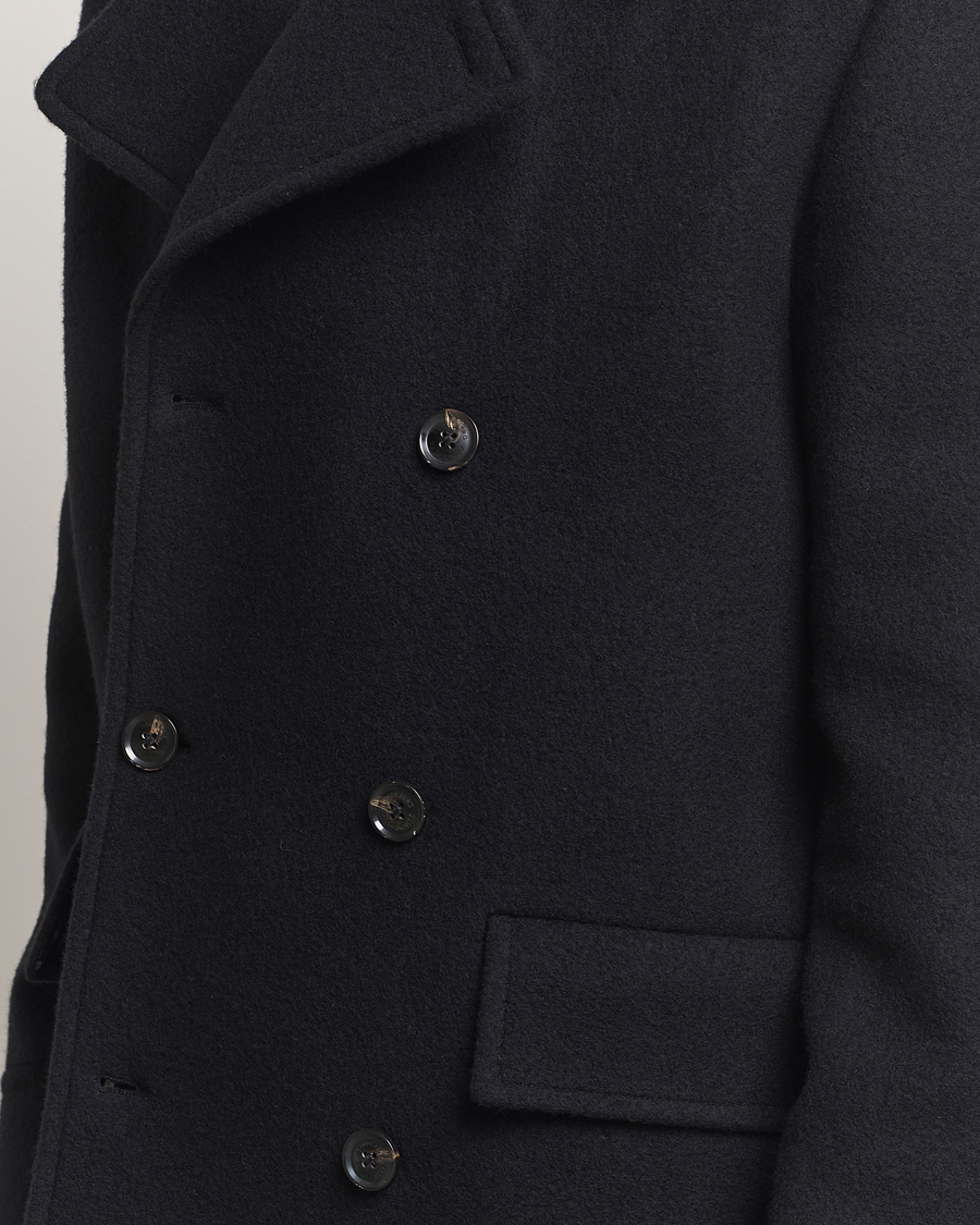 Herre | Jakker | J.Lindeberg | Arno Double Breasted Coat Black