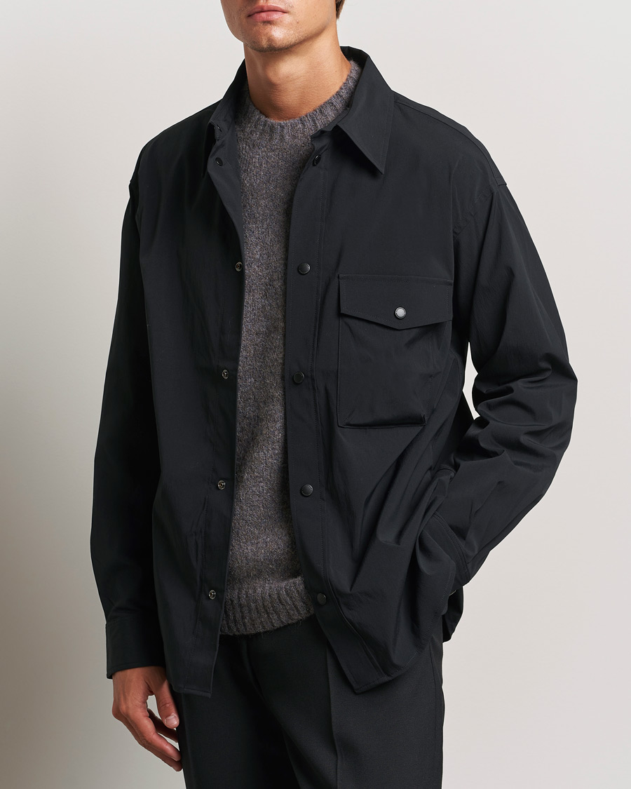 Herre | Skjorter | J.Lindeberg | Howard Tech Press Stud Shirt Black