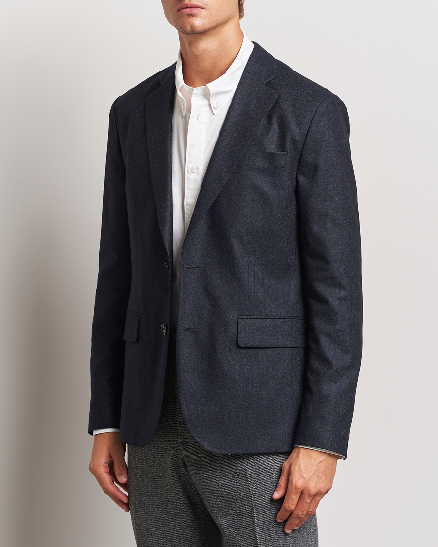 Herre | Dressjakker | J.Lindeberg | Elton Unlined Cash Stretch Flannel Blazer Navy