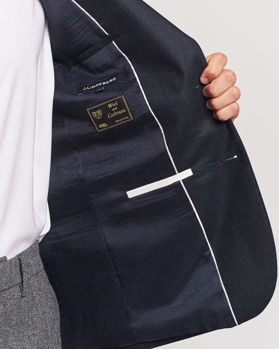 Herre | Dressjakker | J.Lindeberg | Elton Unlined Cash Stretch Flannel Blazer Navy