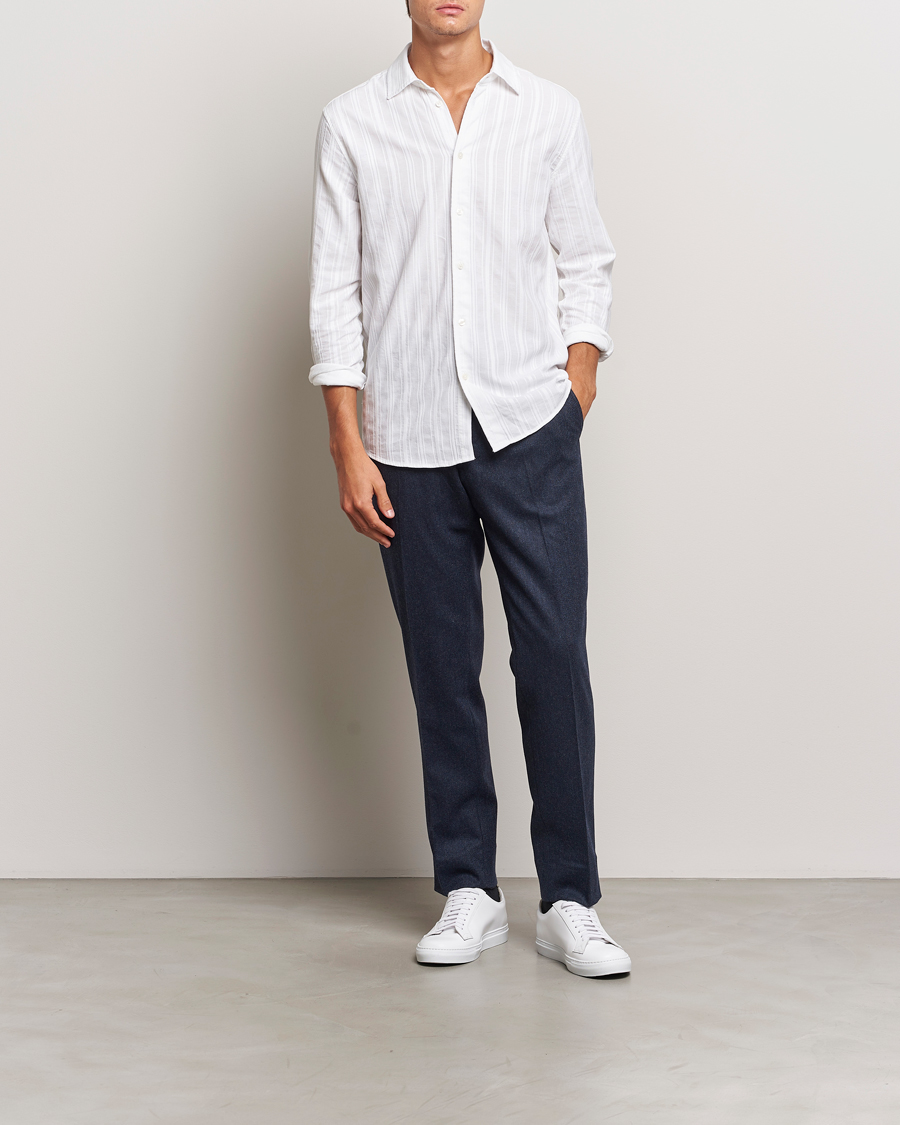 Herre | Bukser | J.Lindeberg | Soren Twill Cash Flannel Pants Navy