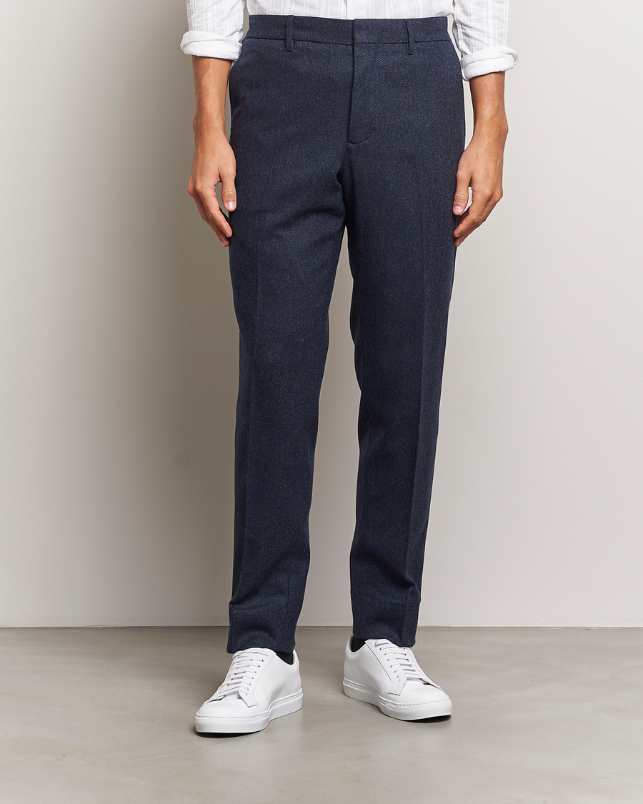 Herre | Bukser | J.Lindeberg | Soren Twill Cash Flannel Pants Navy