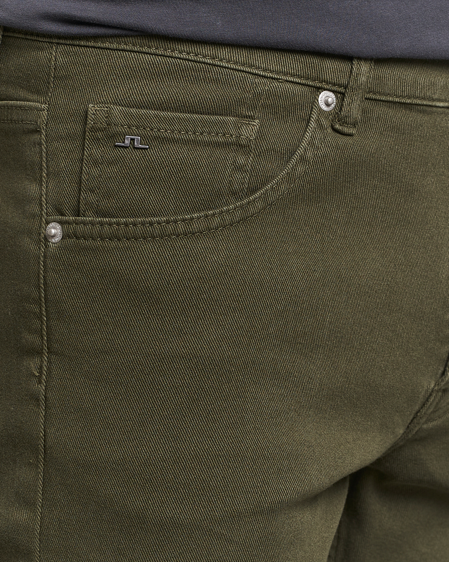 Herre | Bukser | J.Lindeberg | Jay Solid Twill Stretch Jeans Forest Green