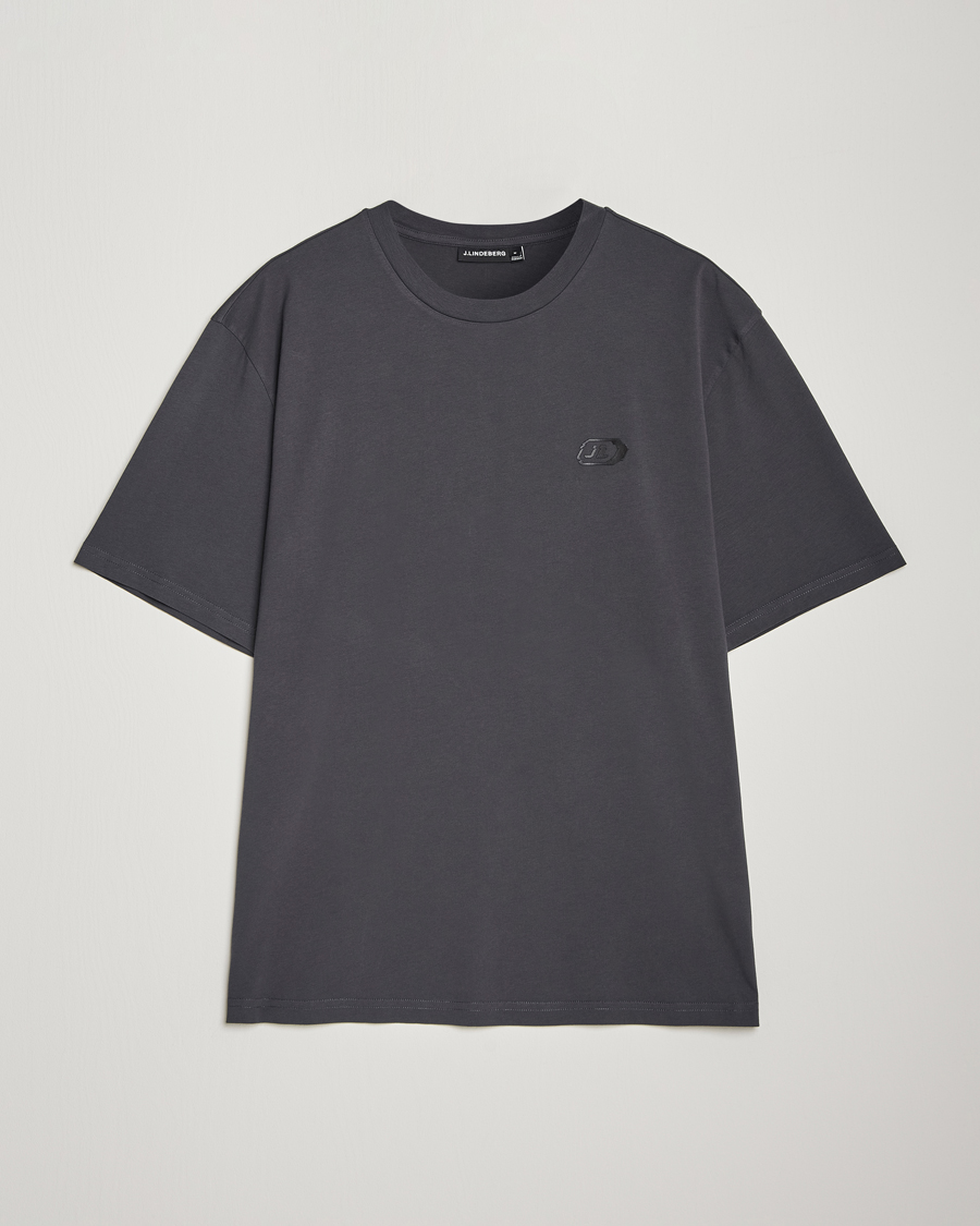 Herre | T-Shirts | J.Lindeberg | Hale Logo T-Shirt Washed Black