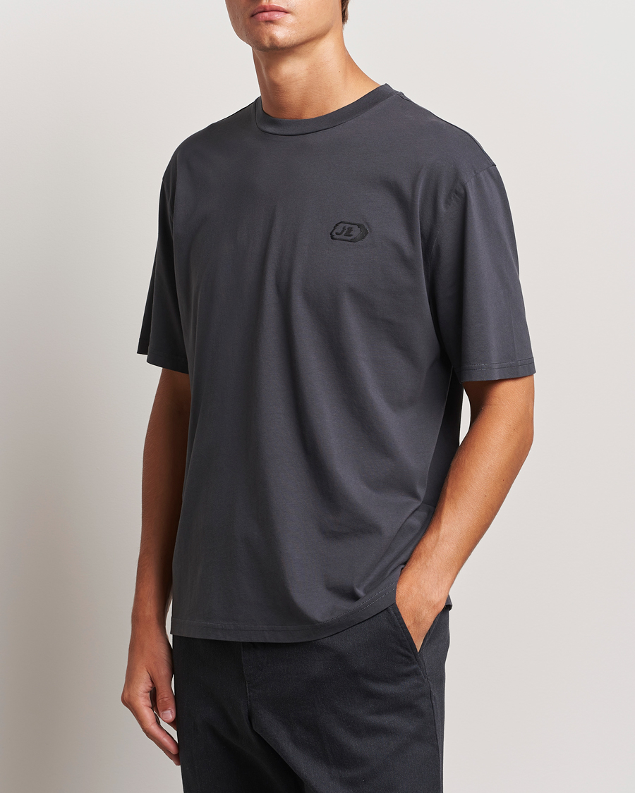Herre | T-Shirts | J.Lindeberg | Hale Logo T-Shirt Washed Black