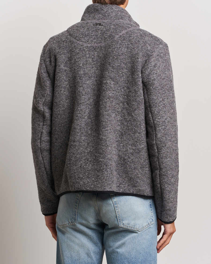 Herre | Gensere | J.Lindeberg | Dustin Wool Fleece Jacket Light Grey Melange