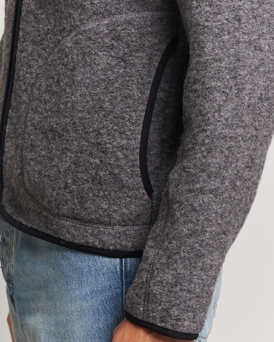 Herre | Gensere | J.Lindeberg | Dustin Wool Fleece Jacket Light Grey Melange