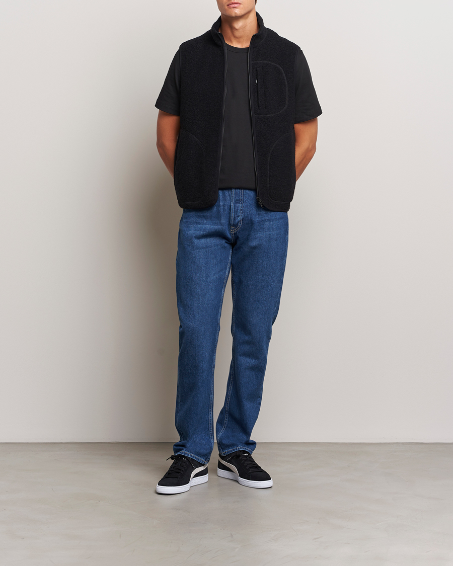 Herre | Vester | J.Lindeberg | Duncan Wool Fleece Vest Black