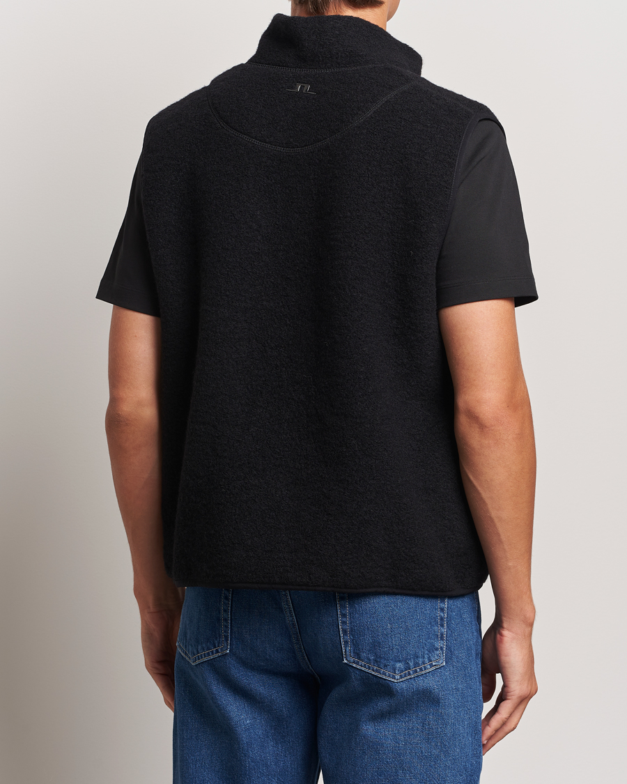 Herre | Vester | J.Lindeberg | Duncan Wool Fleece Vest Black